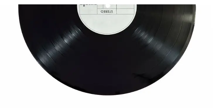 Record disc of black and white