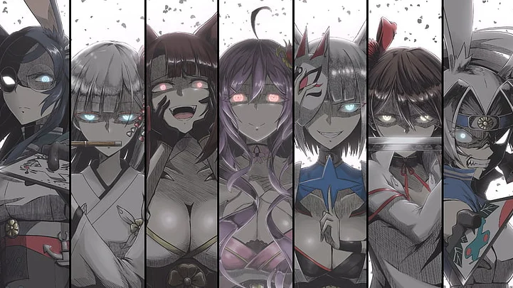 Anime Character of seven female