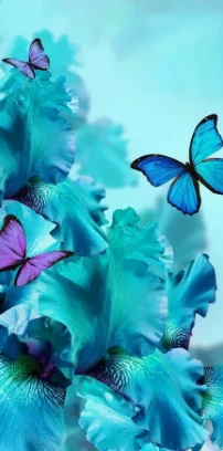 Neon Froze wallpaper of butterflies